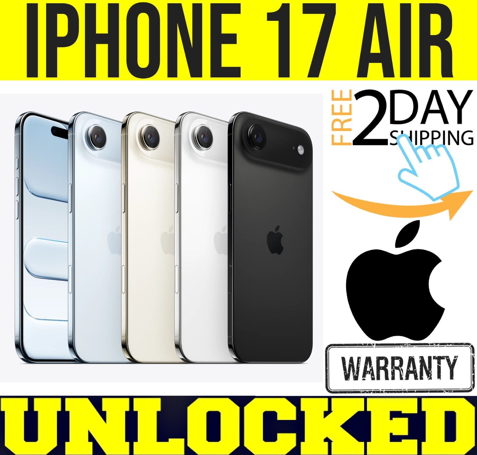 APPLE IPHONE 17 AIR  256GB (FACTORY UNLOCKED) ✅NEVER ACTIVATED✅ ❖FACTORY SEALED❖