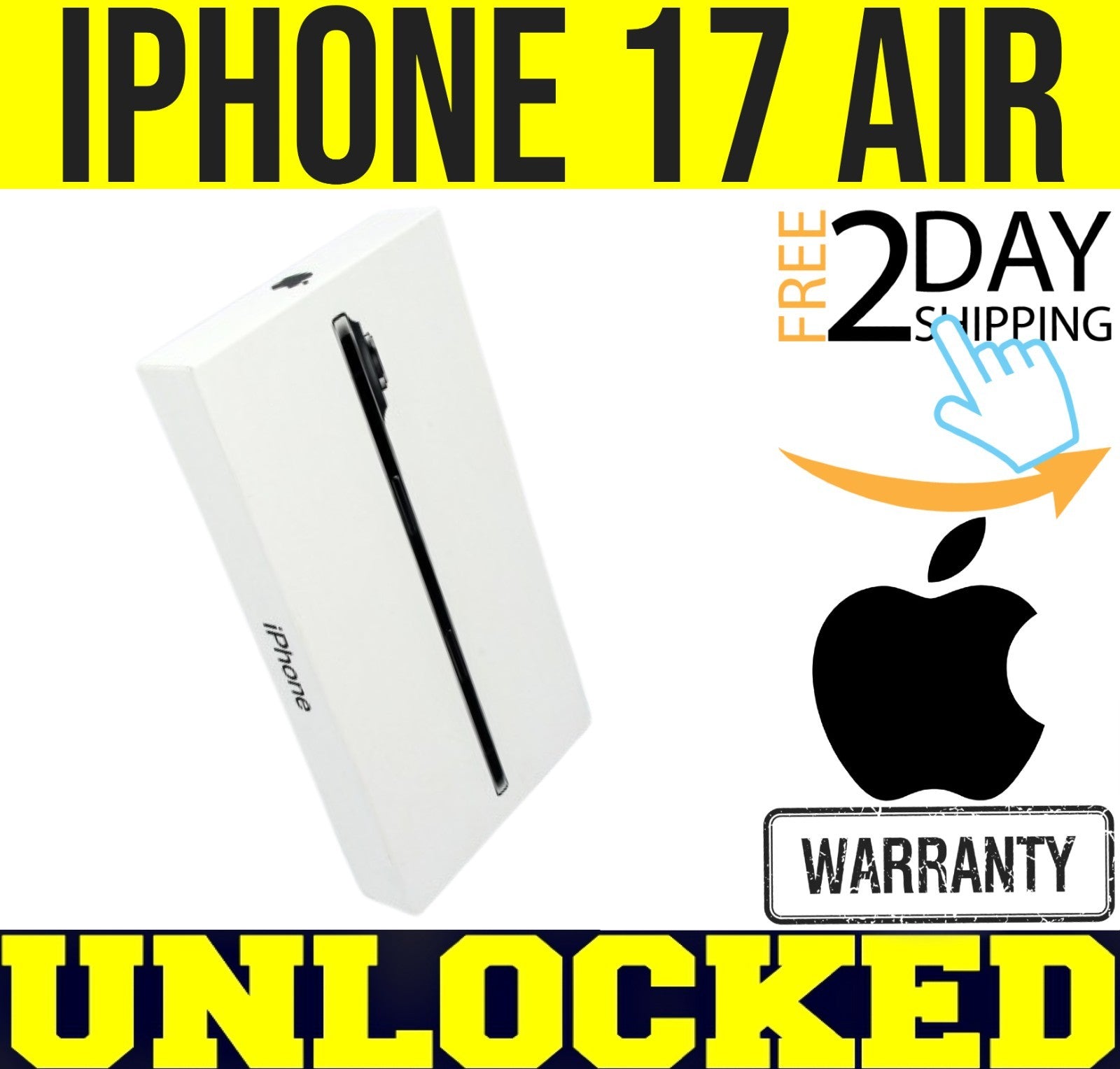 APPLE IPHONE 17 AIR  - 256GB - SPACE BLACK (FACTORY UNLOCKED) ❖FACTORY SEALED❖