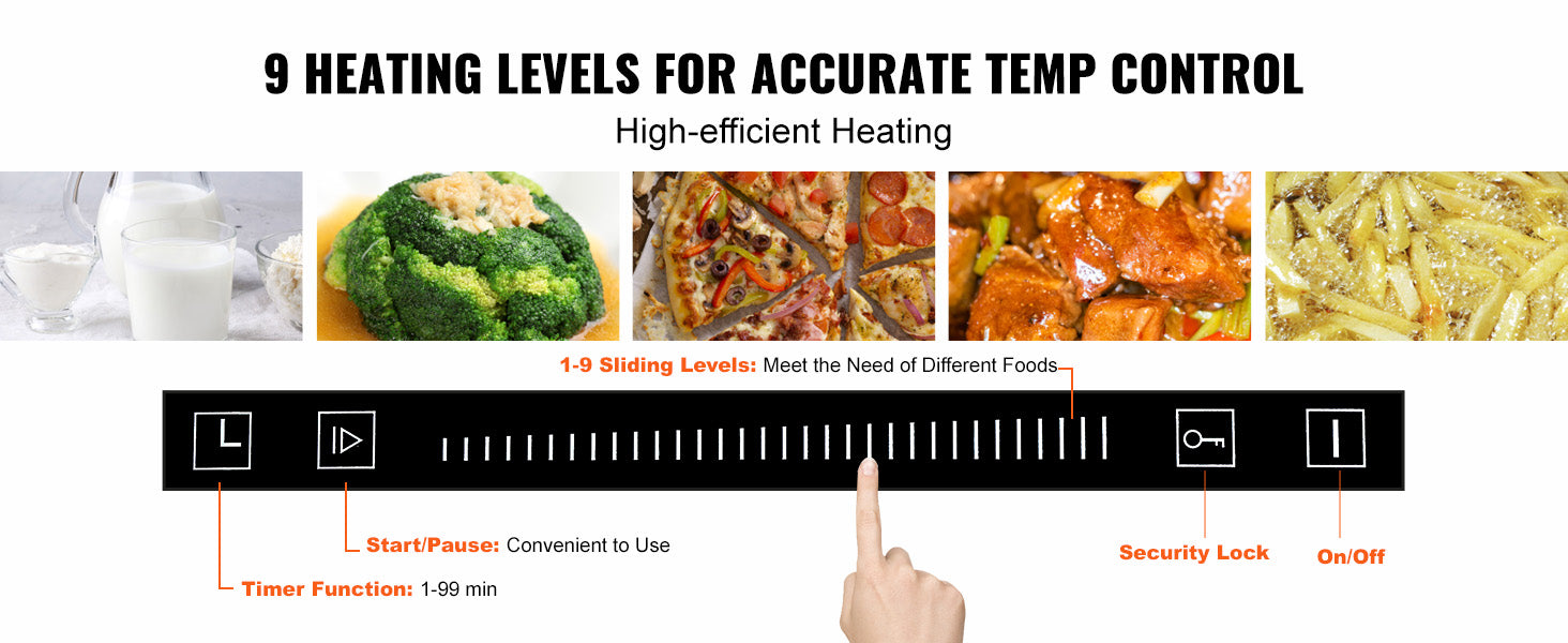 SucceBuy 2/4/5 Burners Built-in Induction Stove Top 12/24/30in Ceramic Glass Electric Cooktop For Household Commercial  Cooking